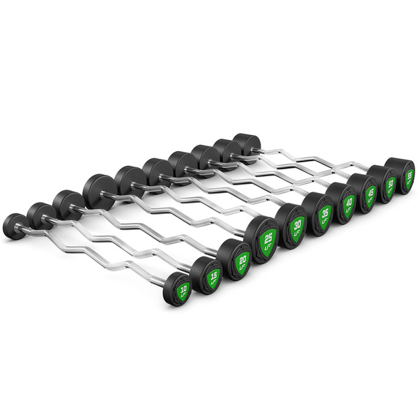 Set de bare pentru biceps din poliuretan 10-55 kg (în trepte de 5 kg) 325 kg – UpForm