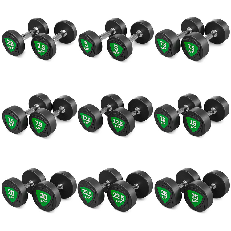 Set de gantere din poliuretan 2,5-25kg (creșteri de 2,5 kg) 275 kg - UpForm