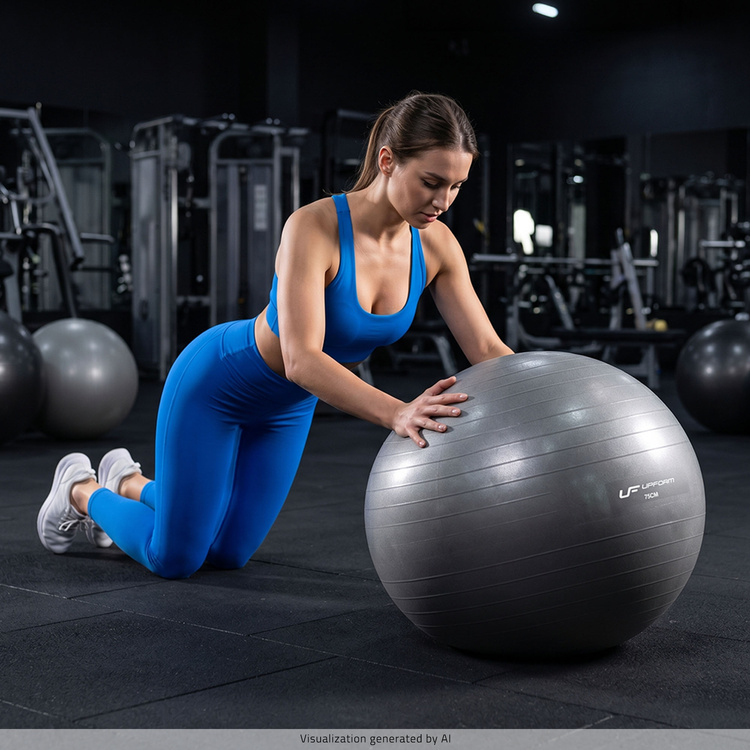 Minge de gimnastică 75 cm grafit UpForm