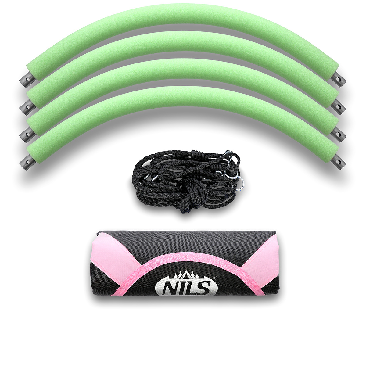 Leagăn suspendat cu cuib de barză Ø100 cm PINK - NILS