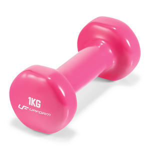 Set de gantere fitness din vinil 12 kg cu suport – UpForm