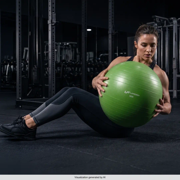 Minge de gimnastică 65 cm verde UpForm