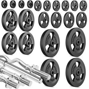 Set bare de gantere și plăci de greutăți Tri-Grip 172 kg - Marbo Sport