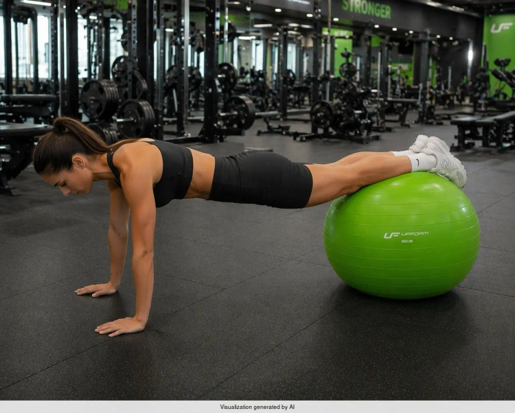 Minge de gimnastică 65 cm verde UpForm