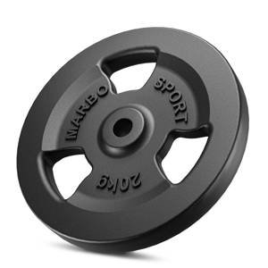 Greutăti din font Tri-Grip 20 kg cu gaură ø31 mm - Marbo Sport